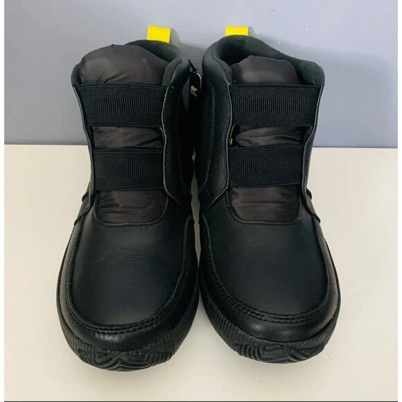 NWT Sorel Black Leather Out 'N About Plus Mid Boot Size 9 1/2 - Picture 2 of 5